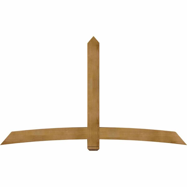 Ekena Millwork Bellingham Rough Sawn Timber Gable Bracket, Western Red Cedar, 96"W x 56"H x 6"D x 6"F, 14/12 Pitch GBW096X56X0606BEL00RWR - main